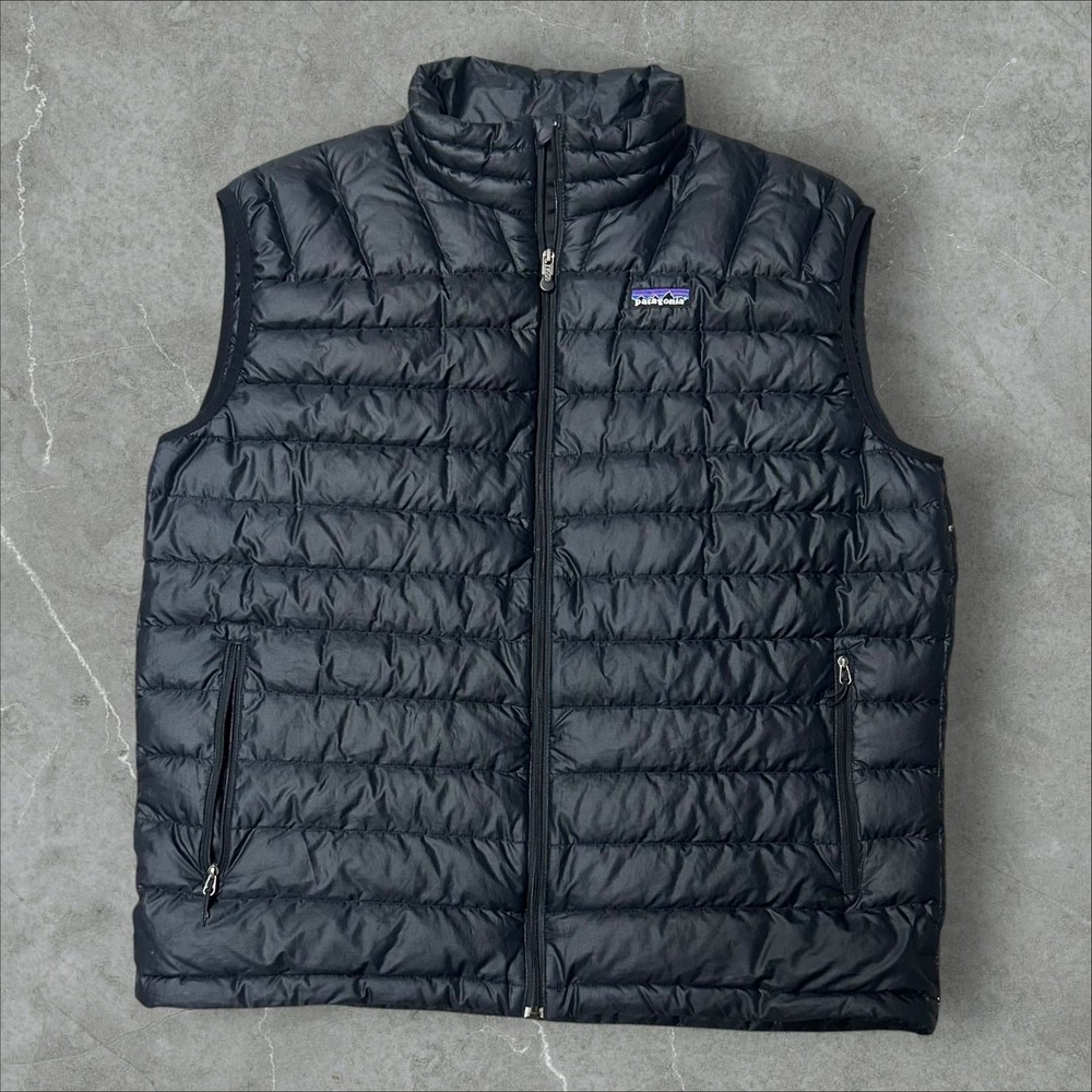 Patagonia Nano Puffer Vest Mens Large Black Quilted Full Zip Puffer 84621SP11